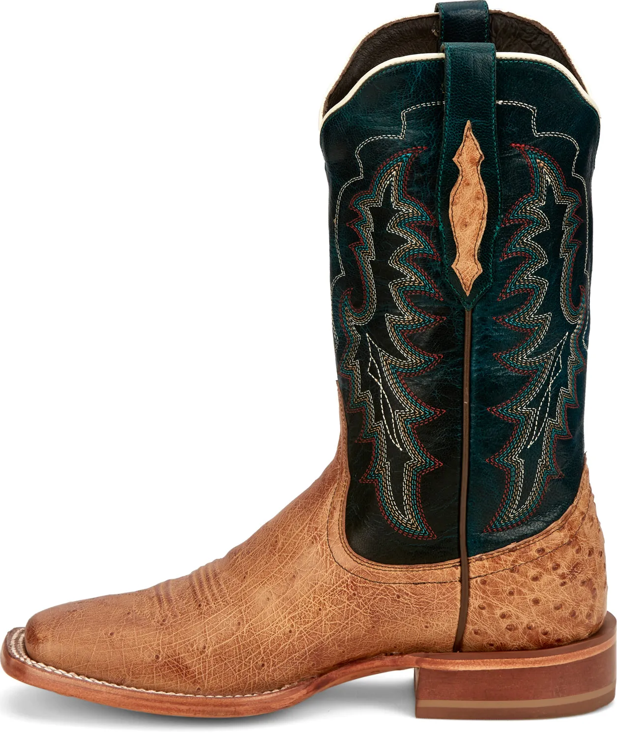 Tony Lama 11in Goat Womens Dark Teal Wildheart Leather Cowboy Boots