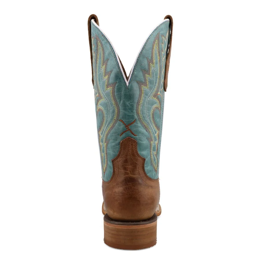 'Twisted X' Men's 12" Rancher Western Square Toe - Cashew / Blue Grass