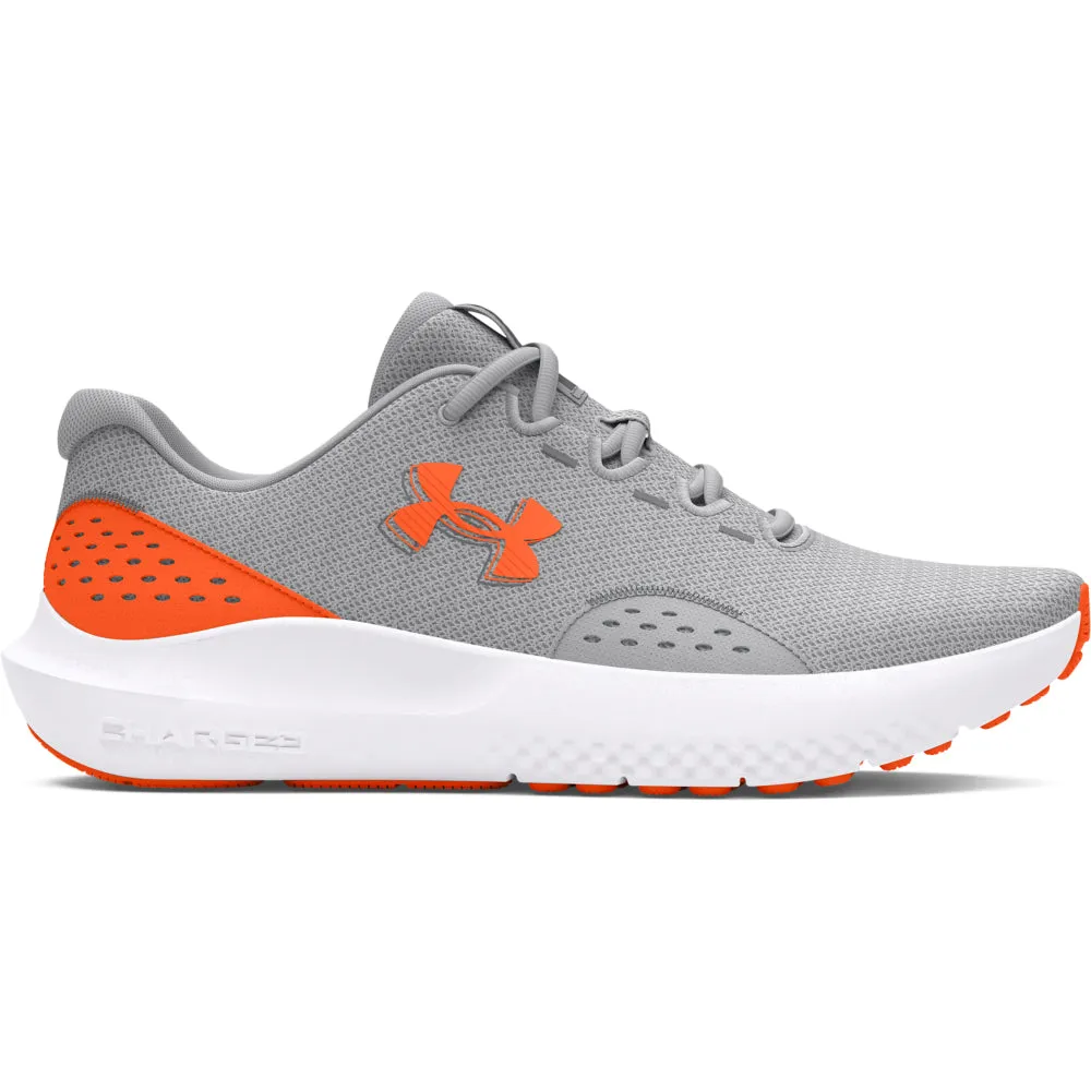 'Under Armour' Men's Charged Surge 4 - Mod Grey / White / Team Orange