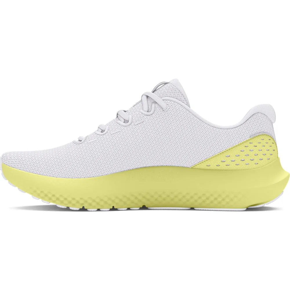 'Under Armour' Women's Charged Surge 4 - White / Sonic Yellow