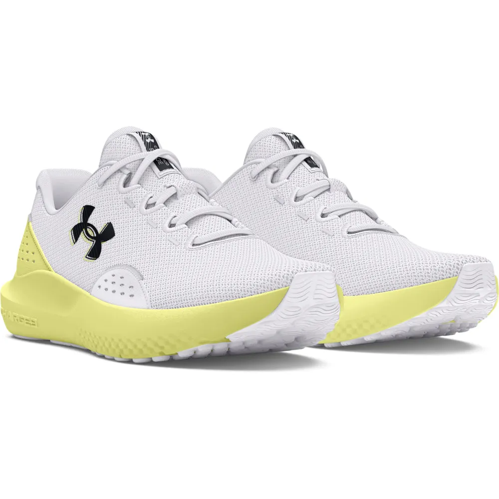 'Under Armour' Women's Charged Surge 4 - White / Sonic Yellow