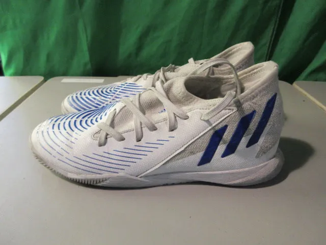 Used Adidas Predator White Youth Size 5 Indoor Soccer Cleats