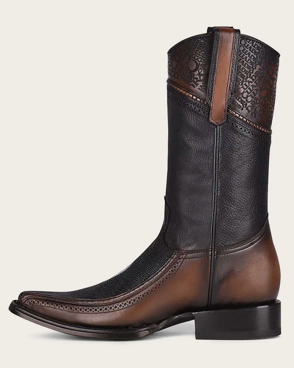 Western black stingray boot