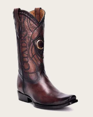 Western engraved brown boot