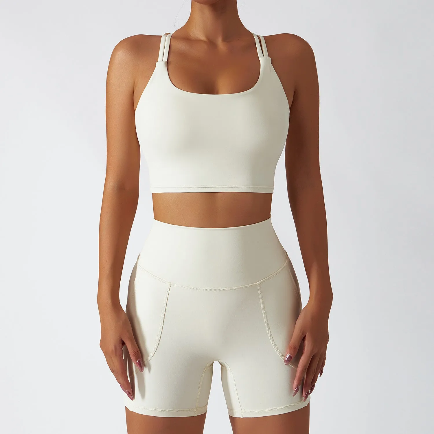 wholesale high waist short workout sets