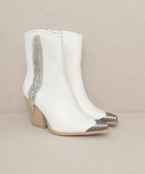 Wild One Rhinestone Fringe Cowboy Boots