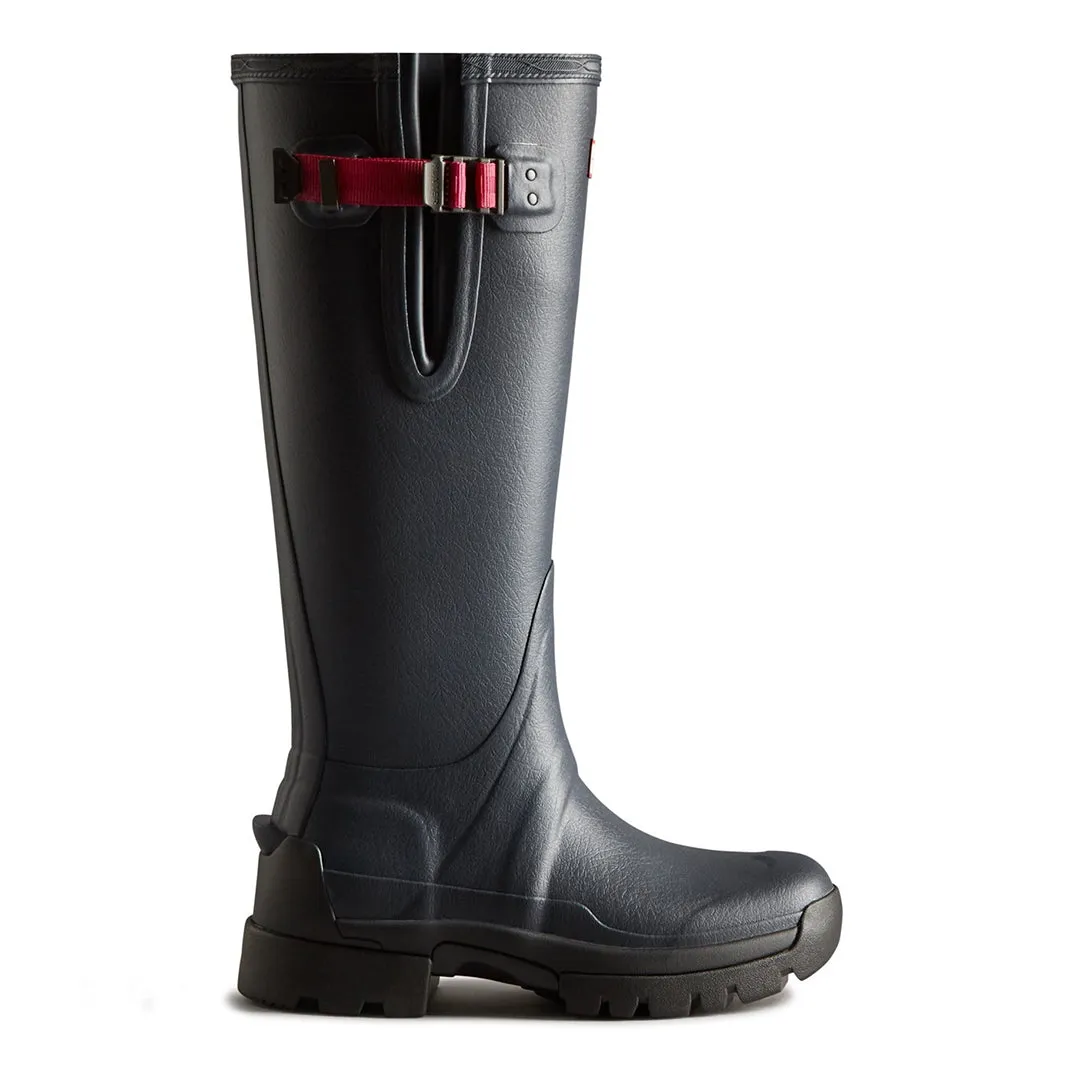 Women's Balmoral Adjustable Neoprene Lined Wellington Boots - Navy/Peppercorn by Hunter