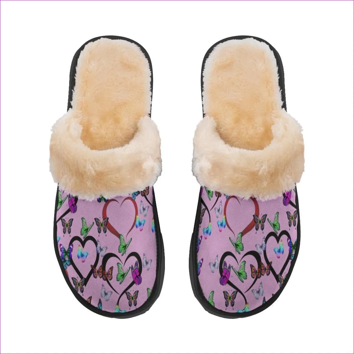 Women's Butterfly Love Home Plush Slippers