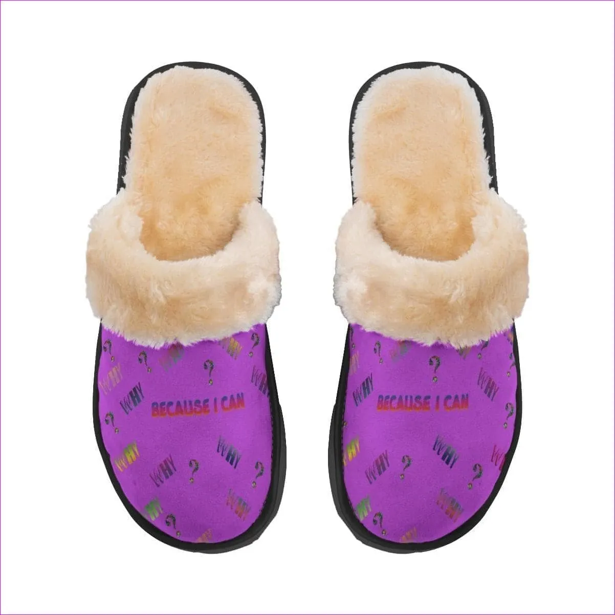 Women's "Because I Can" Home Plush Slippers