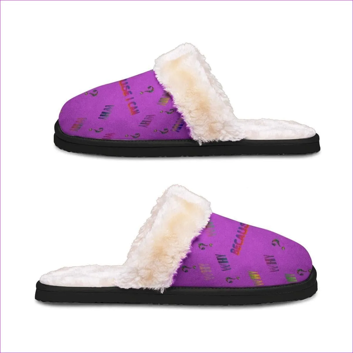 Women's "Because I Can" Home Plush Slippers