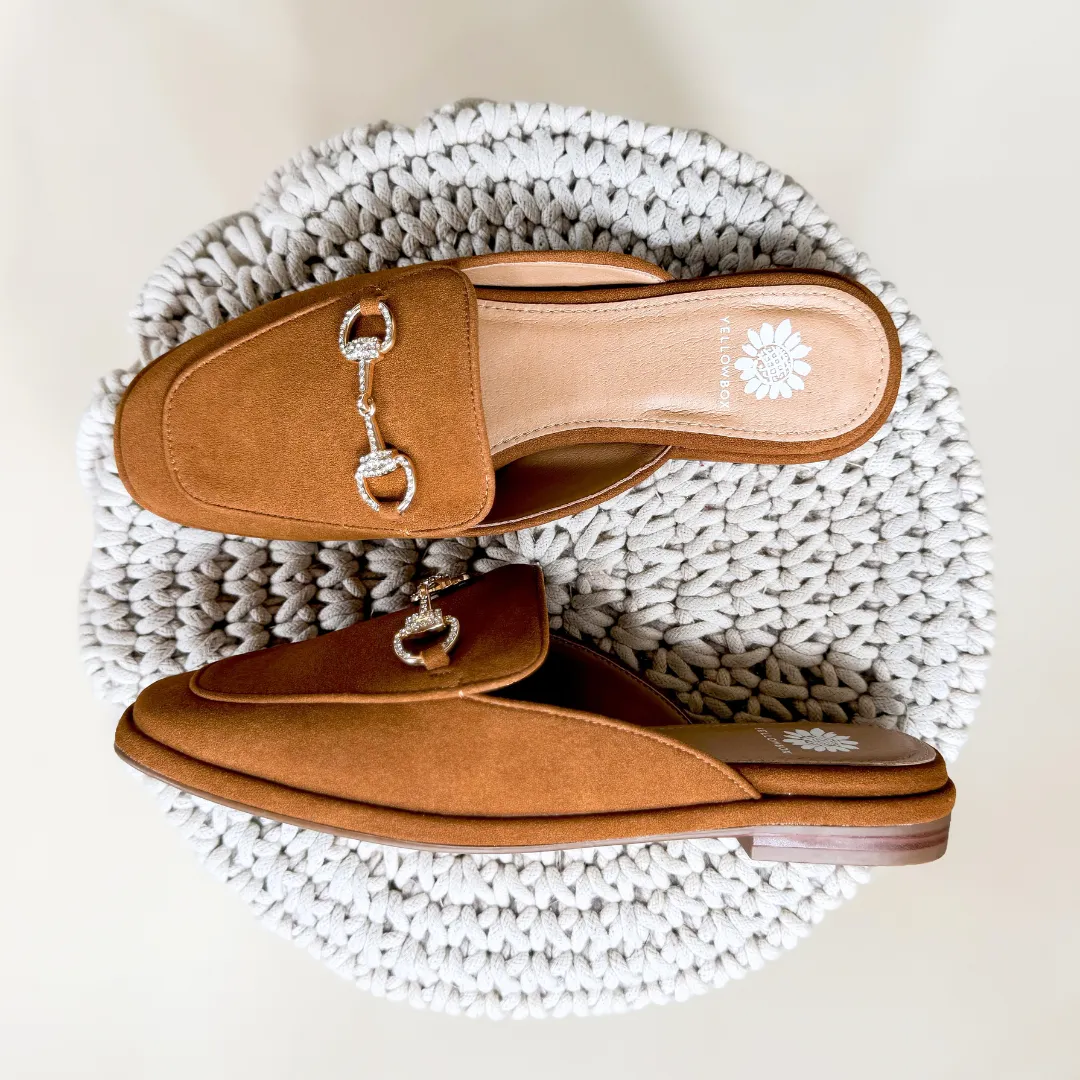 Yellow Box | Jolene Suede Loafer Mule in Tan